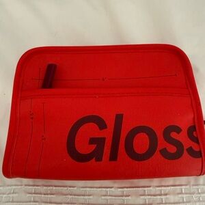 Glossier Mini Red Atlanta Makeup bag. Limited Edition